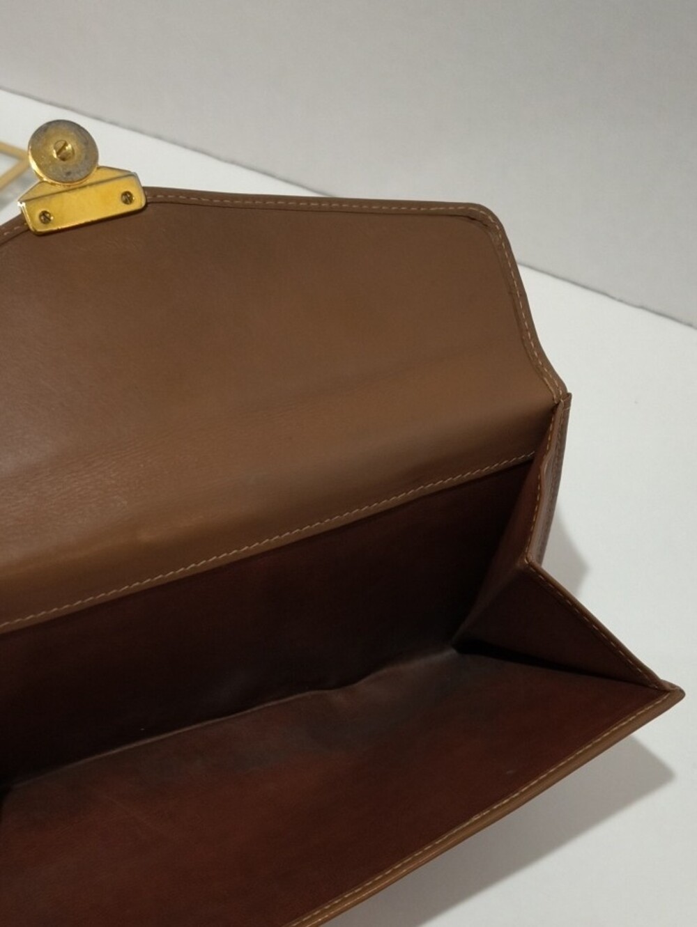 Ferragamo Brown Leather Envelope Wallet - Picture 5 of 15